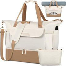 Weekender Bag for Women Travel Duffle Bag with Shoe Compartment Wet Pocket Large - £45.51 GBP