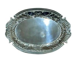 Wilton Armetale Viceroy Oval Serving Tray Platter Large Pewter 18.5 x 13.5 Inch - £16.81 GBP
