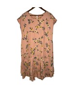 Joie Blush Floral Print Ruffle Hem Dress 100% Silk Size L Women's NEW - $55.00