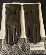 NEW WITH TAGS - DSANE Women&#39;s Black Winter Leather Gloves - Warm - BUTTO... - $22.99