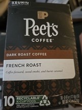 3 Peet&#39;s French Roast Dark Roast Coffee 10 K-Cup Pods (SEE PICS) - £17.28 GBP
