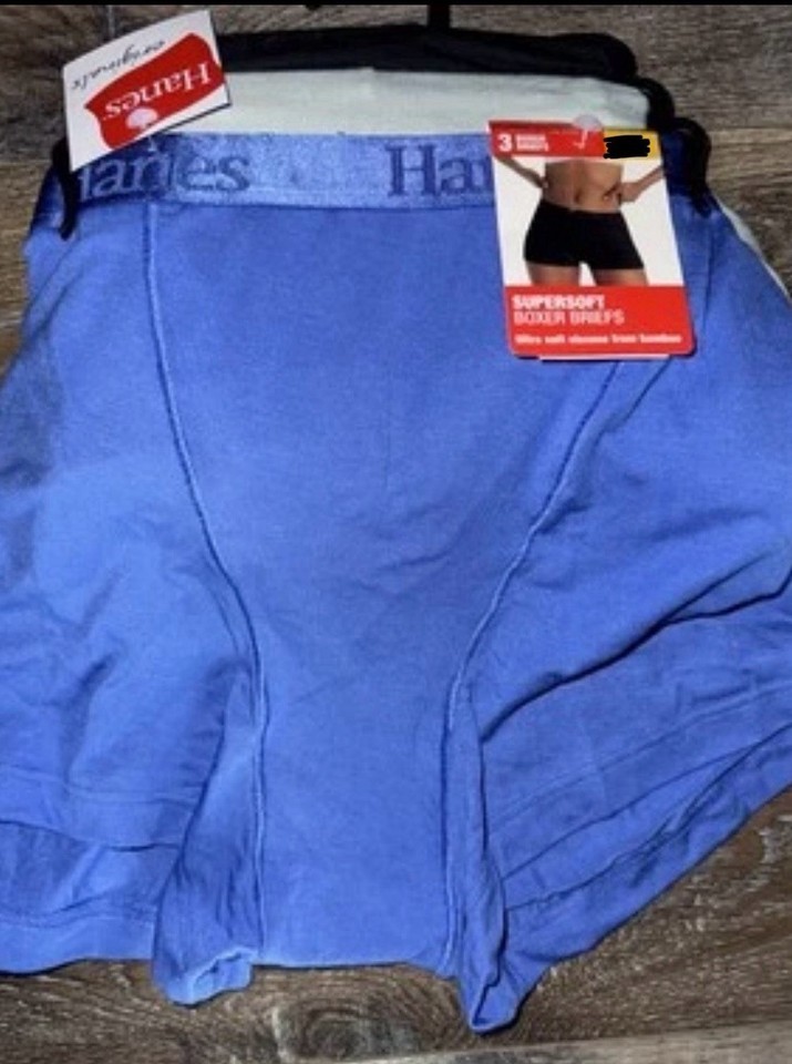 Hanes Originals 3-Pair Womens Boxer Brief Underwear Panties Bamboo Visco... - $20.26
