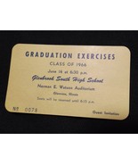 Glenbrook South High School (GBS) 1966 Graduation Exercises Ticket - £22.18 GBP