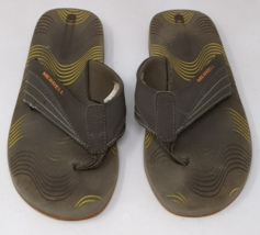 Merrell Flip Flop Sandals Thong Mens Size 7 Brown Bungee Cord - £16.27 GBP