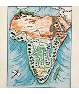1932 Map Print Van Loon Africa Lithograph Geography Antique History Art - $866.98 MXN
