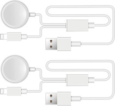 [2 Pack]  2-in-1 Charger Cable Compatible With Apple Watch (3.9 ft/1.2M) - £14.65 GBP