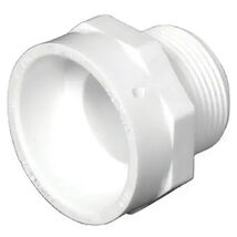 Pipe Adapter 3" Hub x 3" MIP Sch-40 DWV PVC, Charlotte Pipe PVC001091400 - $8.90