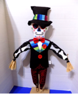 Halloween Rare Sugar Skull Scarecrow Figurine Dia De Muertos Day of Dead... - £33.59 GBP