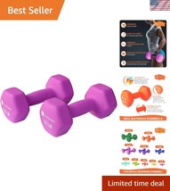 10 lb Pair Neoprene Dumbbells with Soft Non-Slip Grip - Perfect for Work... - $915.41 MXN