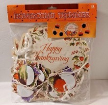 Honeycomb Happy Thanksgiving Decoration Hanging Pumpkin Gourd Trimmer NEW 12 Ft - £17.30 GBP