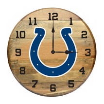 Indianapolis Colts Authentic Oak Barrel 21&quot; Clock - £234.13 GBP