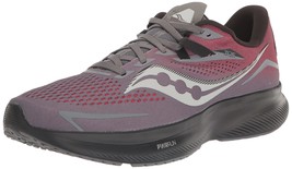 Saucony Men&#39;s Ride 15 Running Shoe, Charcoal/RED, 10.5 - £76.15 GBP