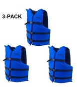 Life Jackets 3 Blue Adult Type III Preserver Universal Boating Vest Ski ... - €59,74 EUR