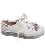 Keds Double Dutch Sneakers Girls Size 12.5M White Leather Plimsoll Charm... - $23.05