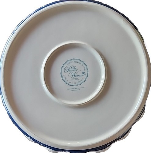 Pioneer Woman ~ KEEPSAKE FLORAL ~ 9" Stoneware ~ Pie Plate ~ Ruffled Edge Item image 6