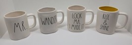 4 Rae Dunn Magenta Coffee Mug Cup Lot Wander Mr Rise &amp; Shine Look Ma I Made it - £23.19 GBP