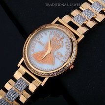 Brand New Designer Exclusive 18K 75% Rose Gold Mens Man wrist Watch CZ S... - $5,019.30