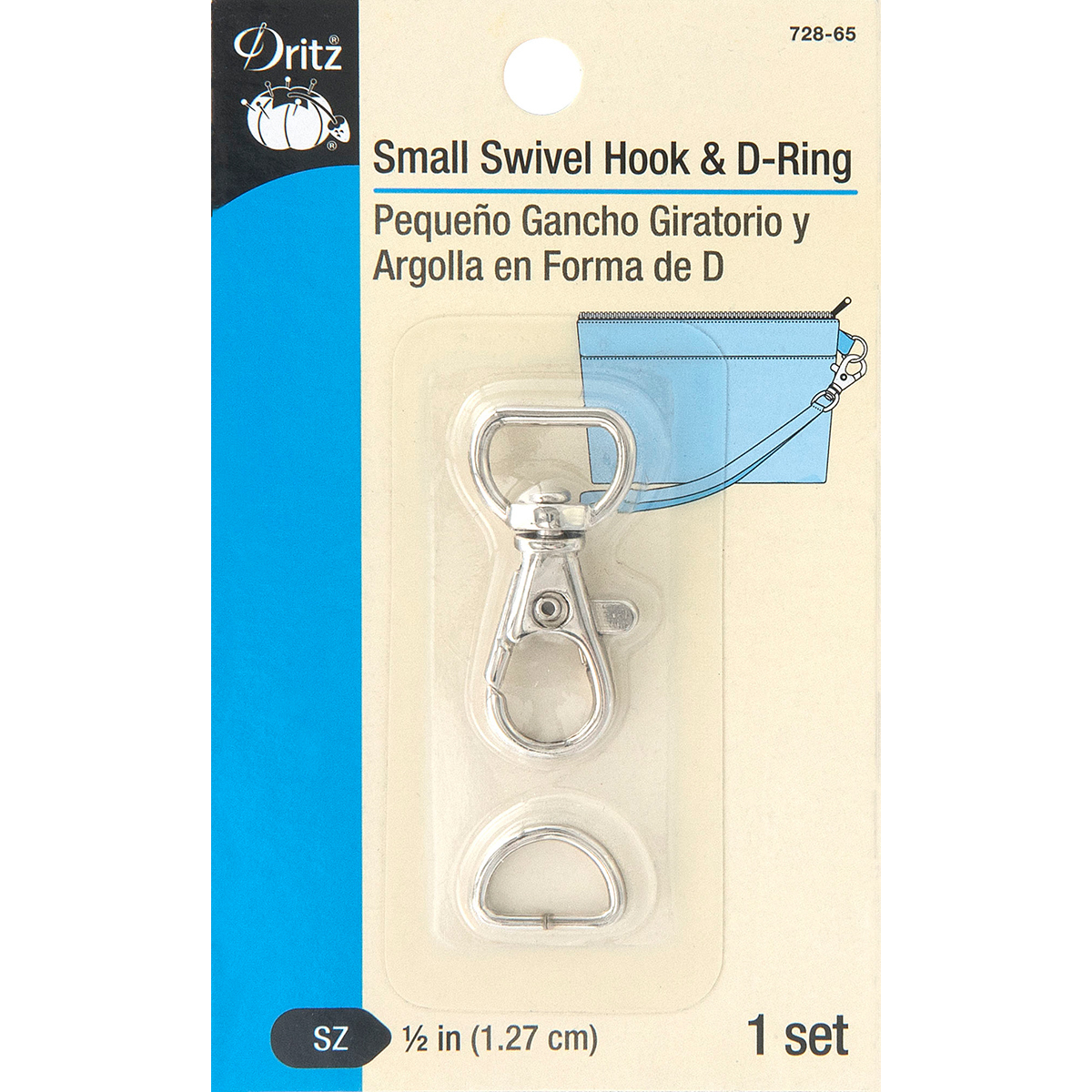 Primary image for Dritz Small Swivel Hook & D-Ring 1/Set-Nickel