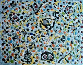 Painting Original Direct From Signed By Artist Collectible Abstract Symb... - $39.76