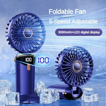  Handheld Mini Fan Foldable Portable Neck Hanging Fans 5 Speed USB  - $18.55+