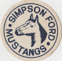 Simpson Ford Dealership Mustangs Patch Hat Jacket Horse - £27.32 GBP