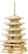 3D Puzzles for Adults Kids, DIY Wooden Model Kit - Five-Storied Pagoda (275 PCS) - £38.70 GBP
