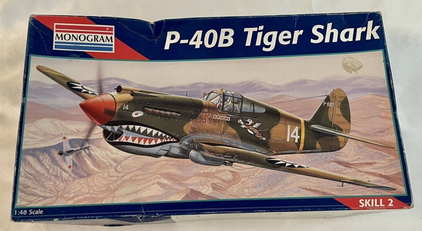 Primary image for Monogram P-40B Tiger Shark Model Kit 5209 Scale 1:48 Skill 2