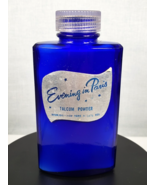 Bourjois NY Evening In Paris Talcum Powder Cobalt Blue  Bottle 5&quot; Full W... - $32.59 CAD