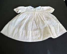 Vintage 1950&#39;s White Dress w/Gold Dots for Medium Size Baby Doll Tiny Tears etc - £14.90 GBP