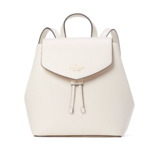 New Kate Spade Lizzie Saffiano Leather Medium Flap Backpack Parchment / Dust bag - £98.68 GBP