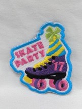 Skate Party Embroidered Iron On Patch 2&quot; - £18.94 GBP