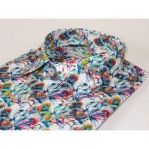 Men's EMILIO CERUTTI Sport Shirt 100% Cotton Long Sleeves #EMC11 Multi Green image 9