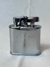 1950's Ronson Whirlwind Lighter Silver Tone BUCK Push Button Newark NJ USA - $29.65