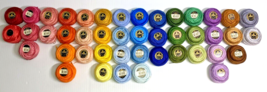 DMC Pearl Cotton Perle Thread Balls (Size 5 - 10g - 45m) Mixed Colors LOT OF 44 - £190.64 GBP