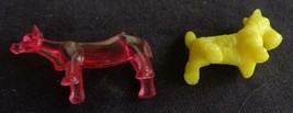 Set Of Two Miniature Plastic Toy Animals – Cow And Scottish Terrier – Vgc – Cute - £6.32 GBP