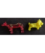 Set of Two Miniature Plastic Toy Animals – COW AND SCOTTISH TERRIER – VG... - $7.91