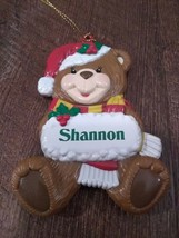 Teddy Bear Christmas Ornament Personalized Shannon 2003 Stravina - £19.83 GBP