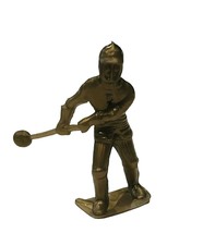 Medieval Knight vtg plastic toy figure England 1960s Britain marx Bronze Mace uk - £10.12 GBP