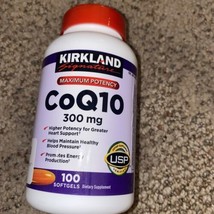Kirkland Signature Maximum Potency CoQ10 300 mg 100 Softgels Exp 8/2024 - £17.58 GBP