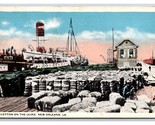 Cotton On the Levee New Orleans Louisiana LA WB Postcard Y8 - £3.61 GBP