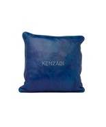 Moroccan Leather Pillow, Blue traditional Throw Pillow Case by Kenzadi - $95.04 CAD