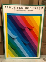 Vintage Antique Arhus Festugue 1988 Art Print Poster - £42.60 GBP