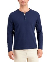 Alfani Men&#39;s Classic Fit Mesh Henley Shirt in Neo Navy-XL - £15.90 GBP