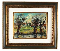&quot;Forest&quot; by Zvi Raphaeli, Framed Oil on Board, 14&quot; x 12&quot;, Signed w/ CoA - £4,570.38 GBP