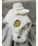 New Girls Toddler Fuzzy Stocking Hat Ear Muff Mitten Beaded Pin Absentee... - $49.99