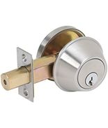 Tell Manufacturing CL100055 Single Cylinder Deadbolt, Satin Stainless Steel - $59.34 CAD