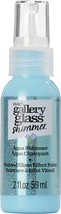 FolkArt Gallery Glass Paint 2oz-Shimmer Aqua - £12.94 GBP