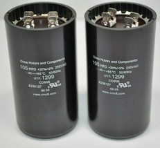 Lot of 2 NEW China Motors &amp; Components U17-1299 Capacitors (105 MFD, 250... - £20.99 GBP