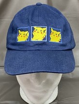 Vintage Pokemon Pikachu Baseball Cap Dark Blue Nintendo Licensed Youth - $16.82