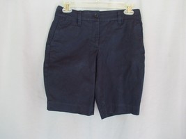 Talbots The Perfect Short 9-1/2&quot;  Bermuda walking  OP navy blue flat front chino - £13.02 GBP